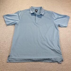 Footjoy‎ Polo Shirt Stretch Performance Mens Xl Blue/white Striped